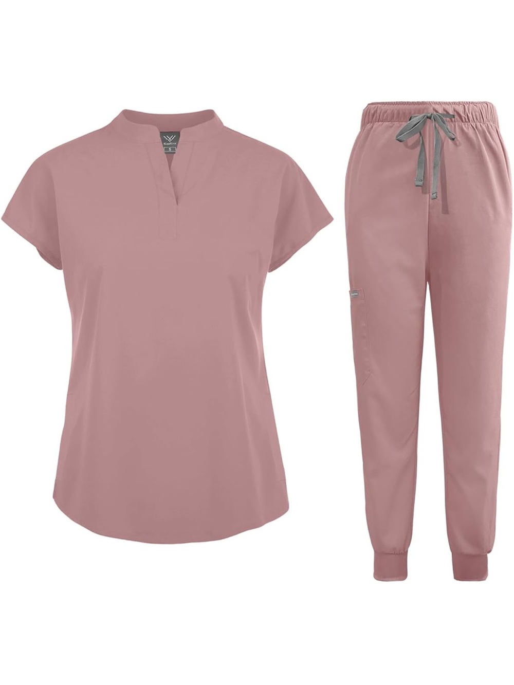 Women's Rose Dust Two-Piece Scrub Set - Top & Jogger Pants
